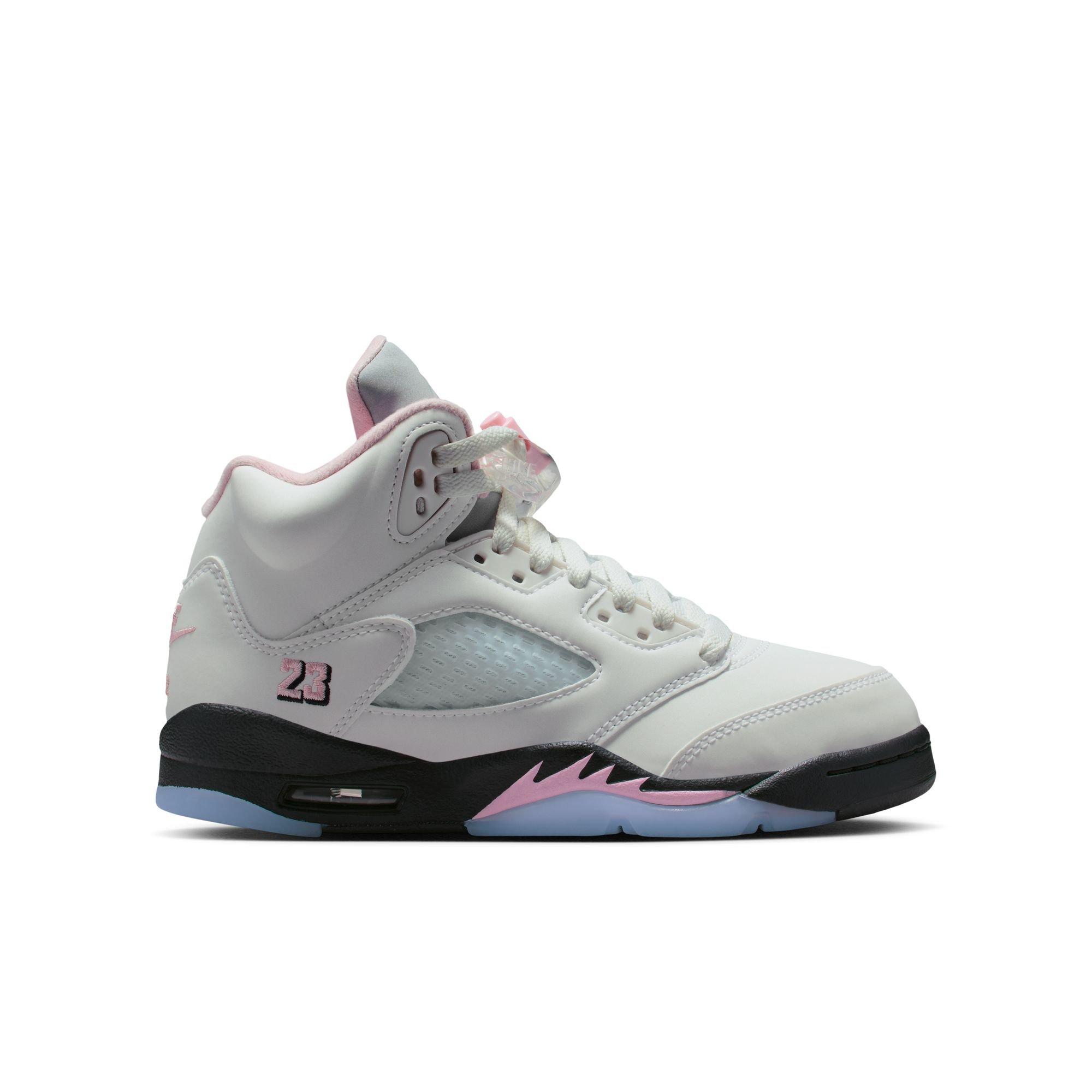 Jordan 5 Retro "Medium Soft Pink" Grade School Kids' Shoe